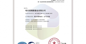 哈爾濱環(huán)境管理體系認(rèn)證證書